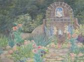 PORTER Mary King 1865-1938,IMPRESSIONIST GARDEN WITH DELLA ROBBIA PLAQUES,Sloans & Kenyon 2005-06-18