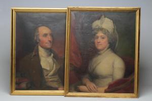 PORTER Maude,Portraits of John Ashley and his wife Sarah,Hartleys Auctioneers and Valuers 2021-01-20