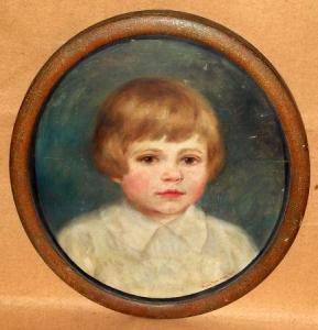 PORTER MILLER THOMAS,Head and Shoulders Portrait of a Young Child,1925,Keys GB 2011-06-10