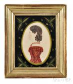 PORTER Rufus 1792-1884,Profile Portrait Miniature of a Young Woman,Skinner US 2016-08-14