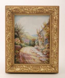 Porter Wale John,scene of a cottage with summer flowers in ,Fieldings Auctioneers Limited 2019-02-02