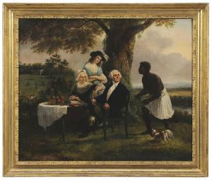 PORTMAN Christiaan Julian Lodewyck 1799-1867,George and Martha Washington at Le,1857,Brunk Auctions 2013-11-15