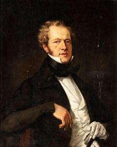 PORTMAN Christiaan Julian Lodewyck,Portrait d'homme aux gants blancs,1850,Rossini 2019-06-25