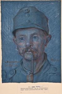 POSPISCHIL K,Portrait of a reservist soldier,1916,Bloomsbury London GB 2010-01-21