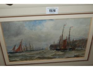 POSSELTHWAITE J,harbour scene with moored fishing boats and oth,Lawrences of Bletchingley 2009-04-21