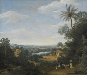 POST Frans Jansz,BRAZILIAN LANDSCAPE WITH LABORERS, AN ARMADILLO AN,1680,Sotheby's 2015-04-22