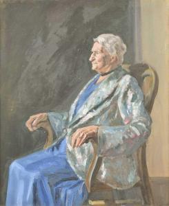 POSTEL Boje 1890-1980,Portrait of a seated elderly lady,1938,Peter Wilson GB 2024-04-11