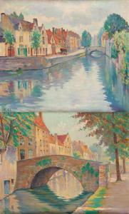 POSTEL Jules 1867-1955,Vues de Bruges,Horta BE 2024-04-22
