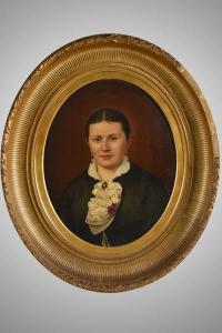 pothast hendrik antoon 1847-1924,Portrait de dame,1880,Hotel Des Ventes Mosan BE 2015-12-16