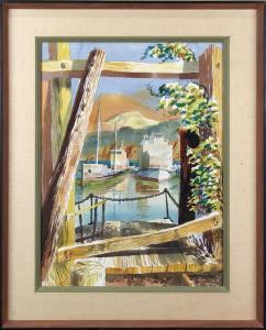 POTTER Kenneth George 1926-2011,Dock Scene with Ships and Street Scene with F,Clars Auction Gallery 2018-08-11