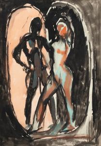 POTTER LARRY 1922-1966,Two Figures,1960,Treadway US 2019-09-15
