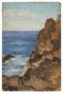 POTTHAST Edward Henry 1857-1927,A rocky coast,Eldred's US 2023-07-28