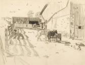 POTTHAST EDWARD 1880-1941,The Farmyard,Barridoff Auctions US 2009-08-07