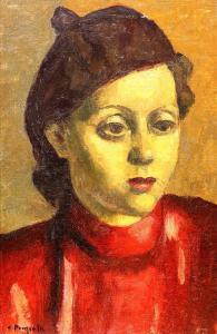 POUGIALIS Constantine 1894-1985,Girl with Red Tam,Clars Auction Gallery US 2017-08-13