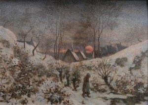 POULAIN Léon 1800-1900,Paysage d'hiver,Chochon-Barré-Allardi FR 2010-11-05