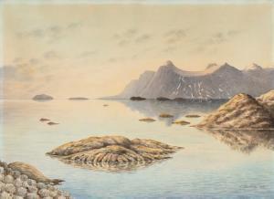 POULSEN Tóroddur 1957,Two coastal scenes,55,Bruun Rasmussen DK 2019-08-20