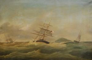 POULSON Ernest 1836-1865,Off the Coast of Bermuda,Bamfords Auctioneers and Valuers GB 2019-01-23