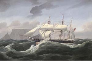 POULSON Ernest,The barque  
Spinning Jenny 
 under reduced sail o,1852,Christie's 2006-05-25