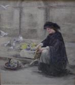 POULTER Anne,'The Flower Seller',1910,Cuttlestones GB 2018-06-07