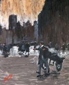 POULTER DAVID,Manchester Street Scene with Figures and Barrowboy,Capes Dunn GB 2016-07-12