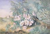 POULTER M 1900-1900,Wild roses and ferns on a bank,1901,Woolley & Wallis GB 2011-03-23