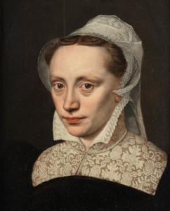 POURBUS Frans 1545-1581,Portrait of a lady, bust-length, in black costume ,Bonhams GB 2020-12-17