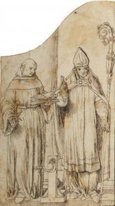POURBUS Pieter 1524-1584,Saints Dominic and Erasmus by a column: a design f,Christie's GB 1999-11-10