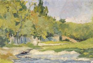 POURCHET Philippe 1873-1941,La rivière,1890,Etienne de Baecque FR 2011-11-05