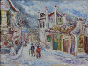 POUSTYNNIKOFF Alexandre 1942,Vue de Montmartre en hiver,Aguttes FR 2018-04-23