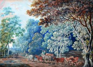 POWELL C M,A Wooded Landscape with a Horse Drawn Cart, and Cattle,1779,John Nicholson GB 2016-06-15