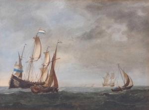POWELL Charles Martin 1775-1824,Dutch Shipping At Sea,Keys GB 2023-01-05