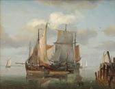 POWELL Charles Martin 1775-1824,Ships off a Jetty,Grogan & Co. US 2022-11-05