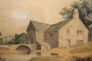 POWELL Joseph 1780-1834,river scene with bridge and cottage,Lawrences of Bletchingley GB 2020-09-08