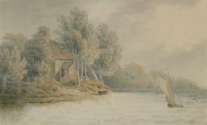 POWELL Joseph Rubens 1810-1875,A COTTAGE NEAR ITCHEN FERRY, HAMPSHIRE,1798,Sworders GB 2017-09-12