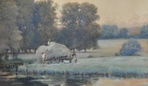POWELL Leonard Marlborough 1882-1903,On the River Morat,Gilding's GB 2016-09-27