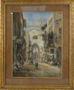 POWELL Lucien Whiting 1846-1930,Egyptian street scene,1910,California Auctioneers US 2023-01-29