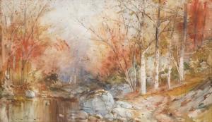 POWELL Lucien Whiting 1846-1930,Forest River,1903,Shapiro Auctions US 2023-10-21