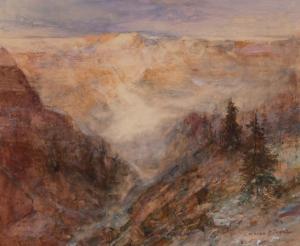 POWELL Lucien Whiting 1846-1930,Grand Canyon of the Yellowstone,Santa Fe Art Auction US 2023-11-11