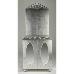 POWELL PHIL 1900-1900,Tall custom-designed illuminated cabinet on,1970,Rago Arts and Auction Center 2012-02-26