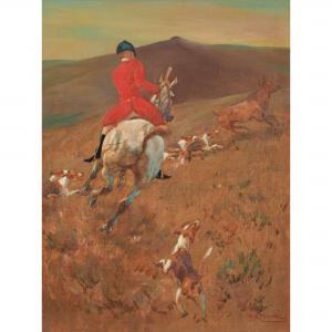 POWER Harold Septimus 1878-1951,The Stag Hunt,Leonard Joel AU 2024-03-19