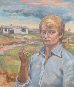 POWER James P. 1944-1999,Self Portrait with Deserted House,1978,Rosebery's GB 2022-12-14