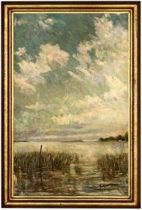 POWER SR. Tyrone 1869-1931,Landscape with clouds and marshes along the ,1923,John Moran Auctioneers 2010-04-27