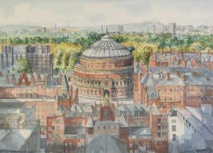 POWERS Alan 1955,The Royal Albert Hall from the Queen?s Tower, Impe,1987,Capes Dunn GB 2022-01-25