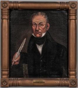 POWERS Asahel Lynde 1813-1843,Man with Quill,1836,Skinner US 2018-08-12