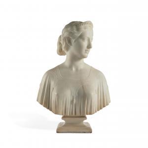 POWERS Hiram 1805-1873,Bust of Ginevra,1867,Sotheby's GB 2023-04-21