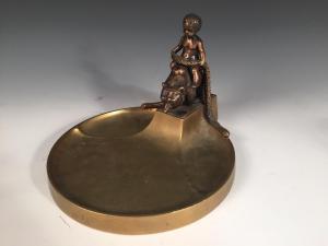 POWOLNY Michael 1871-1954,A bronze dish mounted with a putti riding a bear,Cheffins GB 2017-01-12
