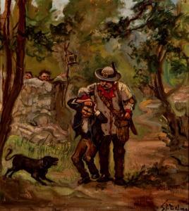 POY DALMAU Emilio 1876-1933,"El cazador cazado".,Duran Subastas ES 2010-11-24
