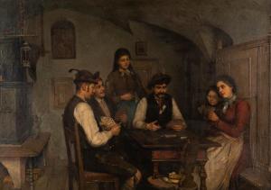 PRÖLLS Friedrich Anton Otto 1855-1934,The card players,Hargesheimer Kunstauktionen DE 2021-03-13