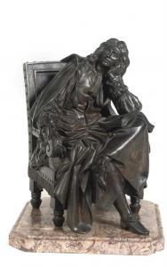 PRADIER James 1790-1852,A FRENCH BRONZE FIGURE OF A WRITER,Christie's GB 2008-12-16