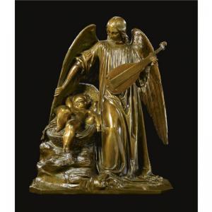 PRADIER James 1790-1852,L'ANGE GARDIEN (THE GUARDIAN ANGEL),1842,Sotheby's GB 2008-05-29